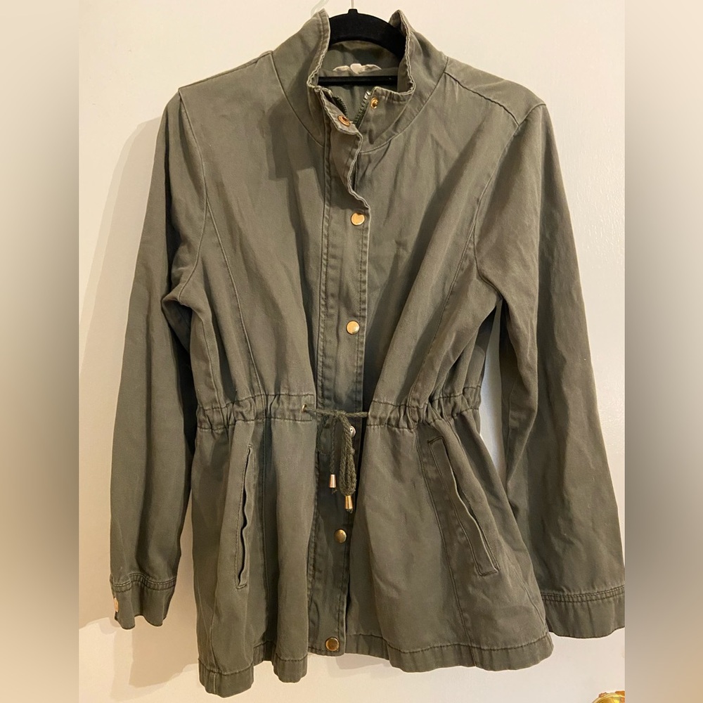 Ci Sono Olive Green Cotton Jacket | Size Medium